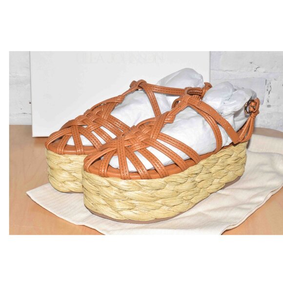 New in Box ULLA JOHNSON Viola Knotted Flatform in Sierra Size 3